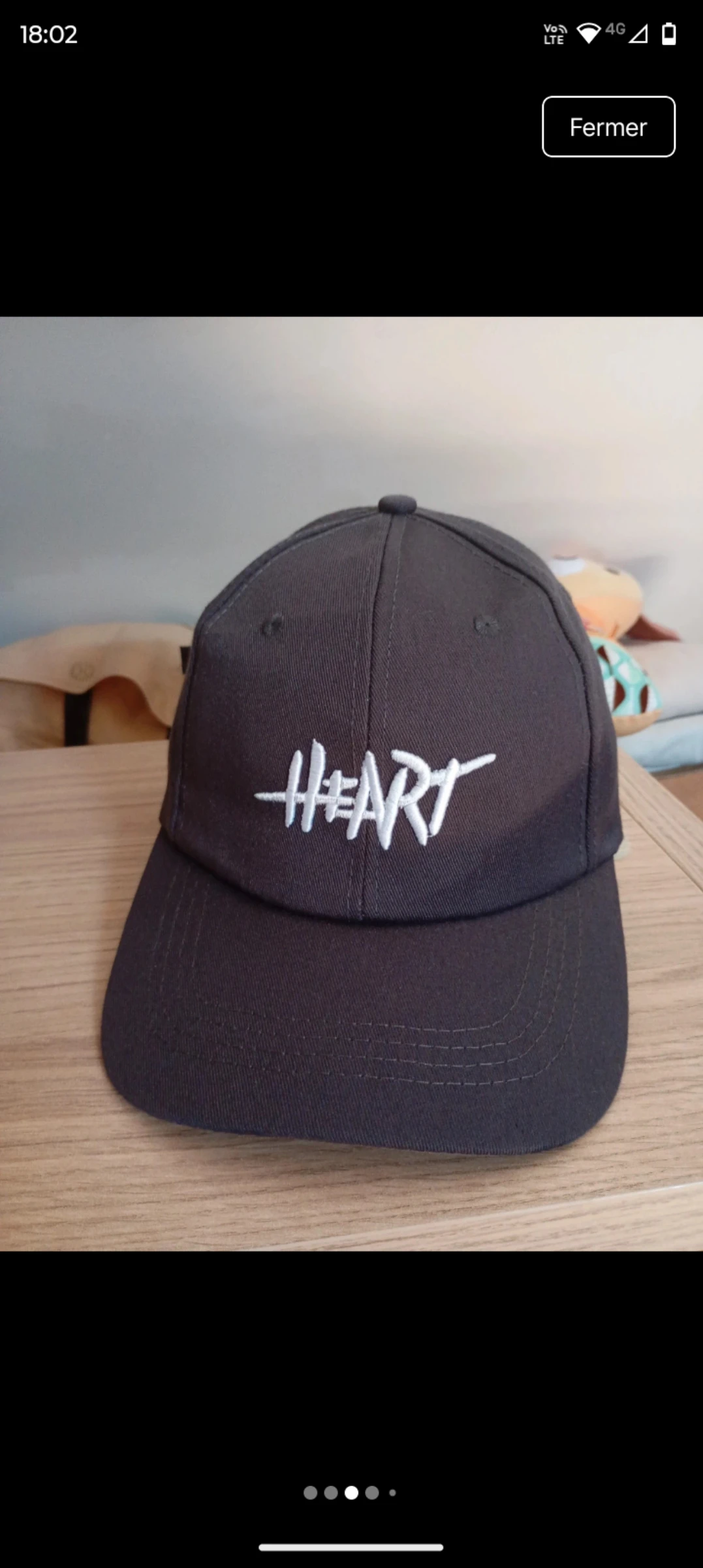 Casquette style vintage réglable grise
